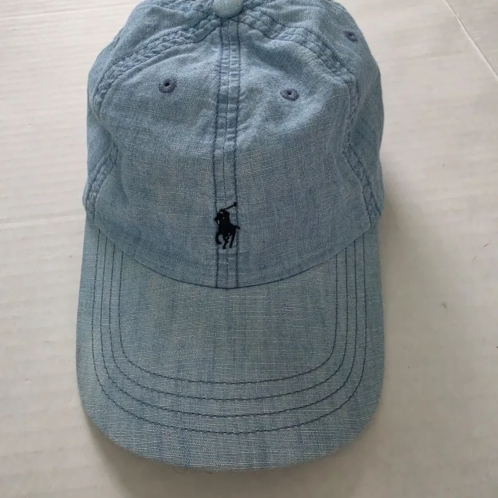 Polo Ralph Lauren Toddler Kids Baseball Cap Unisex Chambray One Size 8-20